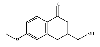 1(2H)-Naphthalenone, 3,4-dihydro-3-(hydroxymethyl)-6-methoxy- 结构式
