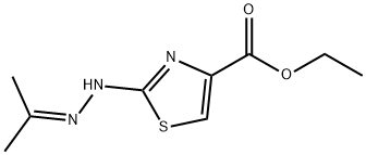 4-Thiazolecarboxylic acid, 2-[2-(1-methylethylidene)hydrazinyl]-, ethyl ester 结构式