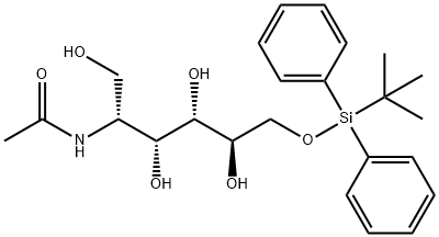 N-((2R,3R,4S,5R)-6-((tert-butyldiphenylsilyl)oxy)-1,3,4,5-tetrahydroxyhexan-2-yl)acetamide 结构式