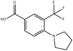 Benzoic acid, 4-(1-pyrrolidinyl)-3-(trifluoromethyl)- 结构式