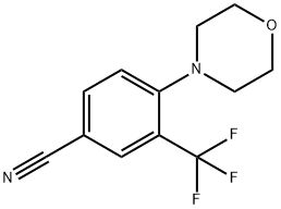 4-Morpholino-3-(trifluoromethyl)benzonitrile 结构式