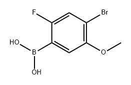 4-溴-2-氟-5-甲氧基苯硼酸 结构式