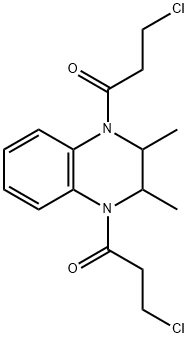 1,1''-(2,3-Dimethyl-2,3-dihydroquinoxaline-1,4-diyl)bis(3-chloropropan-1-one) 结构式