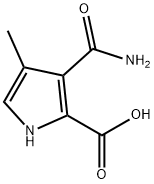 3-氨基甲酰基-4-甲基-1H-吡咯-2-羧酸 结构式