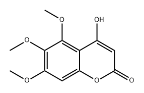 4-羟基-56,7-三甲氧基-2H-色烯-2-酮 结构式