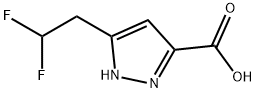1H-Pyrazole-3-carboxylic acid, 5-(2,2-difluoroethyl)- 结构式