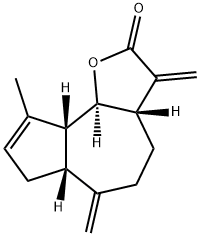 Azuleno[4,5-b]furan-2(3H)-one, 3a,4,5,6,6a,7,9a,9b-octahydro-9-methyl-3,6-bis(methylene)-, (3aS,6aR,9aR,9bS)- 结构式