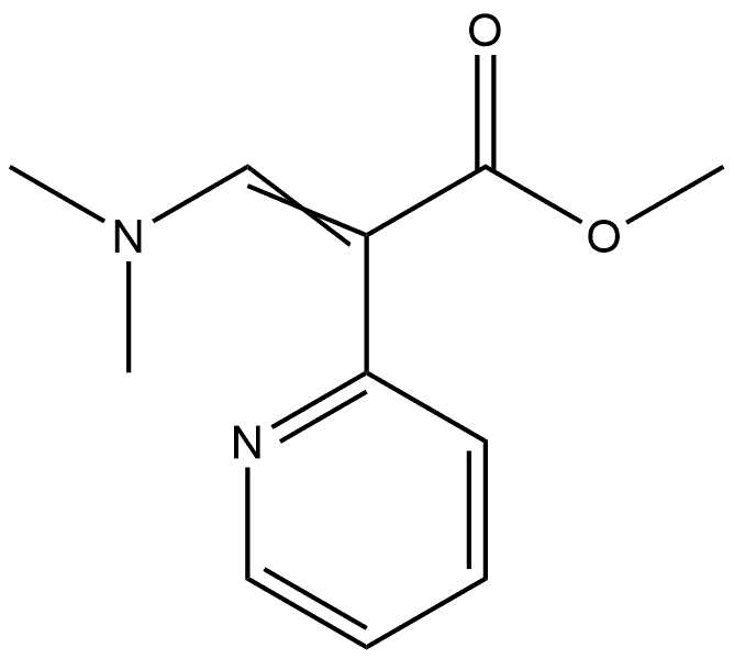 2-Pyridineacetic acid, α-[(dimethylamino)methylene]-, methyl ester 结构式