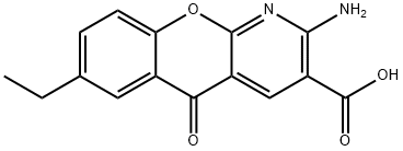 2-氨基-7-乙基-5-氧代-5H-[1]苯并吡喃[2.3-B吡啶-3羧酸 结构式