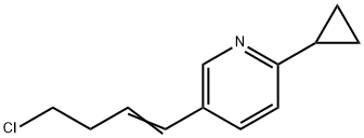 Pyridine, 5-(4-chloro-1-buten-1-yl)-2-cyclopropyl- 结构式