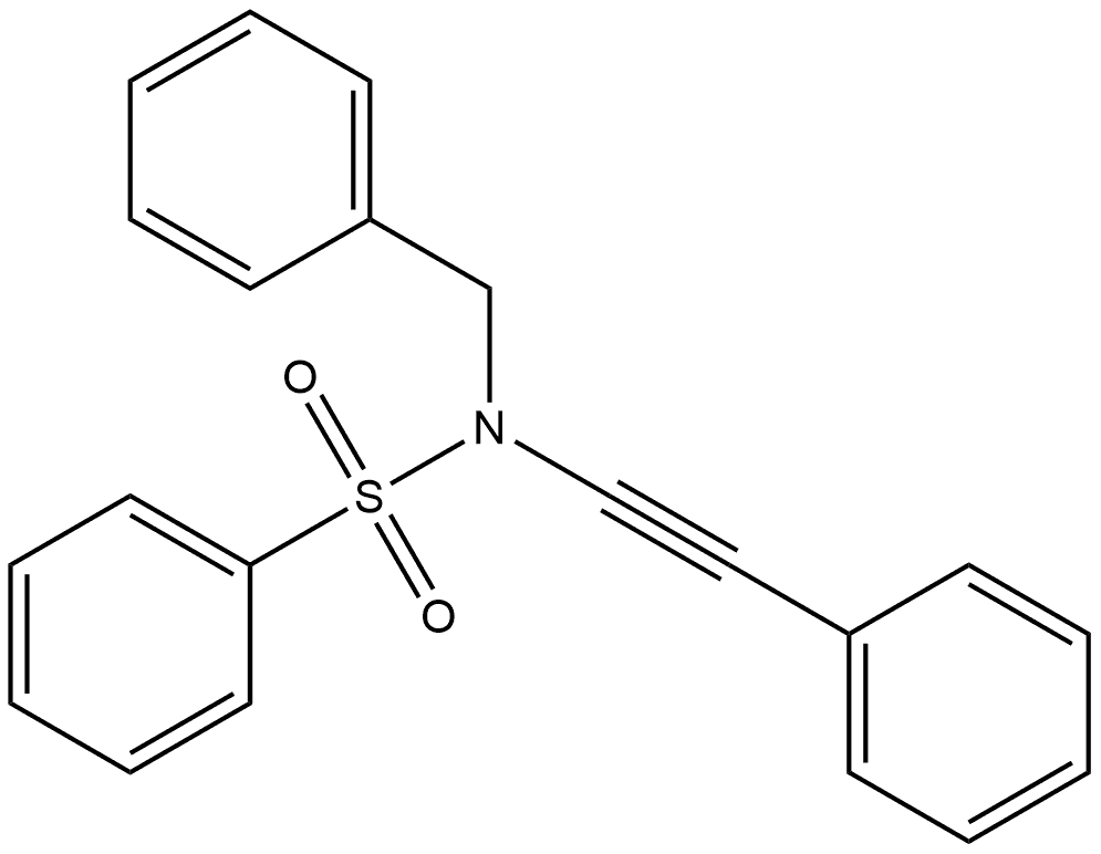 Benzenesulfonamide, N-(2-phenylethynyl)-N-(phenylmethyl)- 结构式