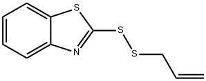 2-(2-丙烯基二硫基)苯并噻唑 结构式