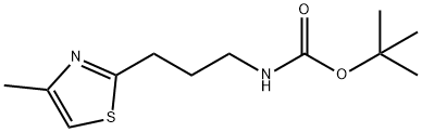 Carbamic acid, [3-(4-methyl-2-thiazolyl)propyl]-, 1,1-dimethylethyl ester (9CI) 结构式