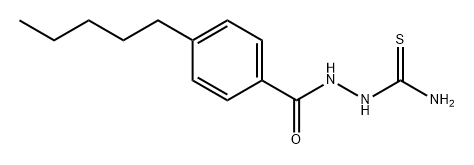 Benzoic acid, 4-pentyl-, 2-(aminothioxomethyl)hydrazide 结构式