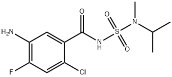 5-Amino-2-chloro-4-fluoro-N-[[methyl(1-methylethyl)amino]sulfonyl]benzamide 结构式