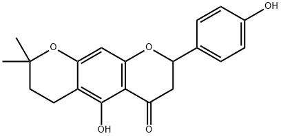 (+/-)-2,3,7,8-TETRAHYDRO-5-HYDROXY-2-(4-HYDROXYPHENYL)-8,8-DIMETHYL-4H,6H- 结构式