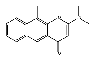 4H-Naphtho[2,3-b]pyran-4-one, 2-(dimethylamino)-10-methyl- 结构式