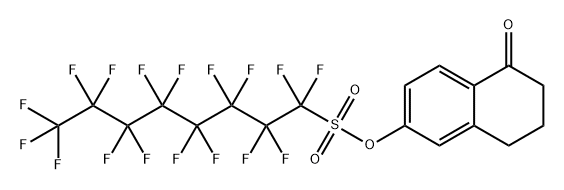 1-Octanesulfonic acid, 1,1,2,2,3,3,4,4,5,5,6,6,7,7,8,8,8-heptadecafluoro-, 5,6,7,8-tetrahydro-5-oxo-2-naphthalenyl ester 结构式