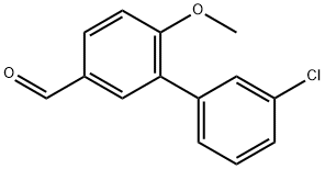 3'-氯-6-甲氧基-[1,1'-联苯]-3-甲醛 结构式