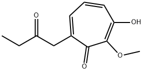 2,4,6-Cycloheptatrien-1-one,3-hydroxy-2-methoxy-7-(2-oxobutyl)-(9CI) 结构式