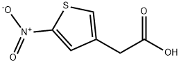 2-(5-硝基噻吩-3-基)乙酸 结构式