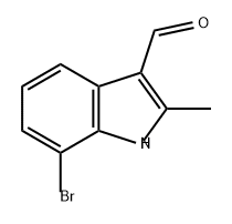 1H-Indole-3-carboxaldehyde, 7-bromo-2-methyl- 结构式