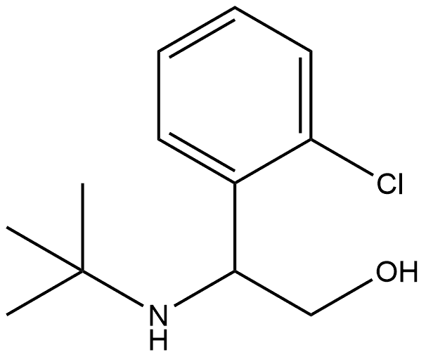 (2-氯苯基)-1-叔丁基氨基-2-乙醇 结构式