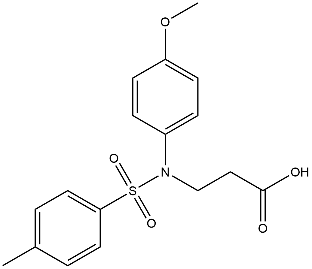 β-Alanine, N-(4-methoxyphenyl)-N-[(4-methylphenyl)sulfonyl]- 结构式