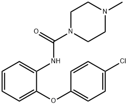 1-Piperazinecarboxamide, N-[2-(4-chlorophenoxy)phenyl]-4-methyl- 结构式