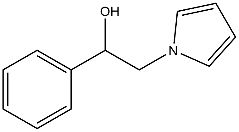 1-苯基-2-(1H-吡咯-1-基)乙烷-1-醇 结构式
