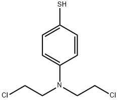 Benzenethiol, 4-[bis(2-chloroethyl)amino]- 结构式