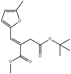 Butanedioic acid, 2-[(5-methyl-2-furanyl)methylene]-, 4-(1,1-dimethylethyl) 1-methyl ester, (2E)- 结构式