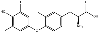 3,3',5'-D,L-triiodothyronine 结构式
