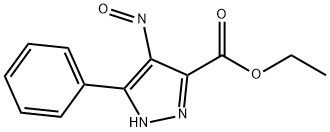 1H-Pyrazole-3-carboxylic acid, 4-nitroso-5-phenyl-, ethyl ester 结构式