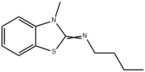 1-Butanamine, N-(3-methyl-2(3H)-benzothiazolylidene)- 结构式