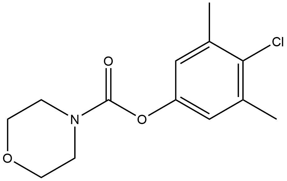 4-Chloro-3,5-dimethylphenyl 4-morpholinecarboxylate 结构式