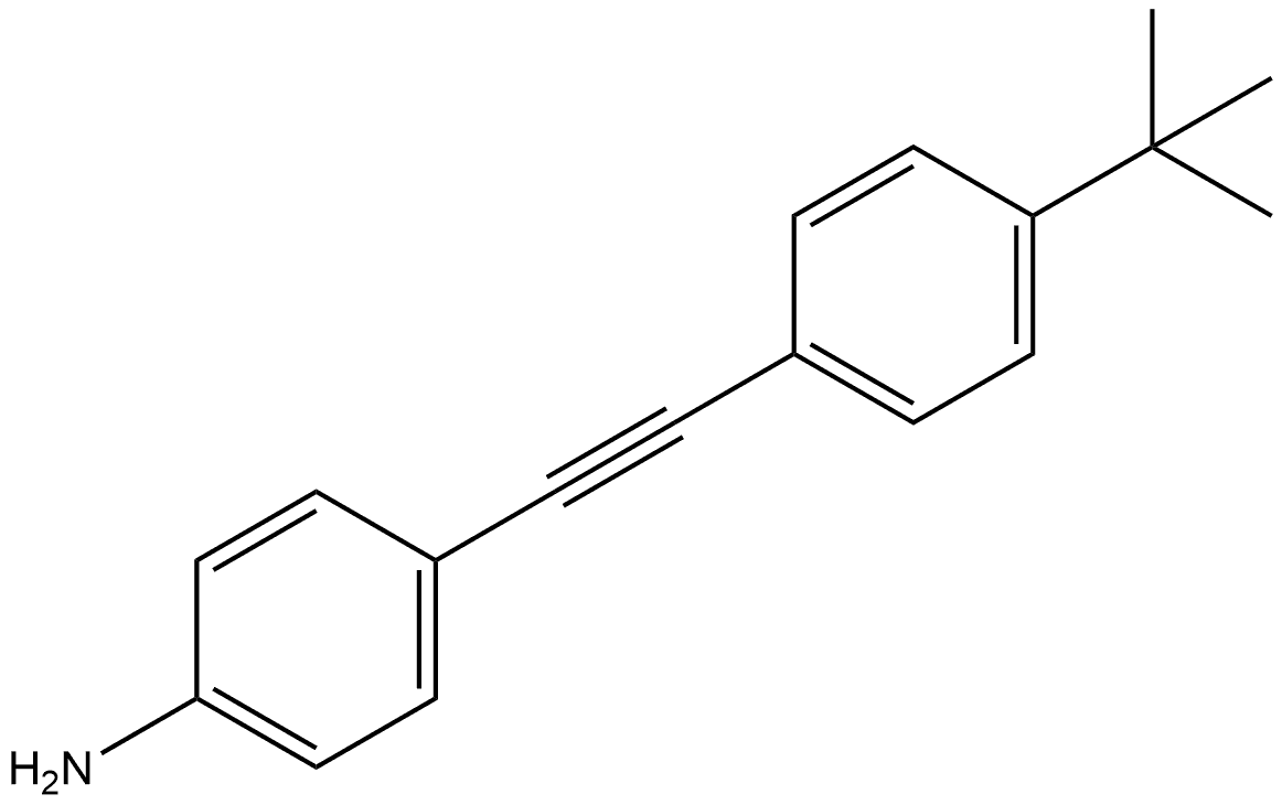 4-[2-[4-(1,1-Dimethylethyl)phenyl]ethynyl]benzenamine 结构式