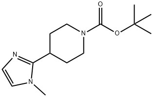 1-Piperidinecarboxylic acid, 4-(1-methyl-1H-imidazol-2-yl)-, 1,1-dimethylethyl ester 结构式