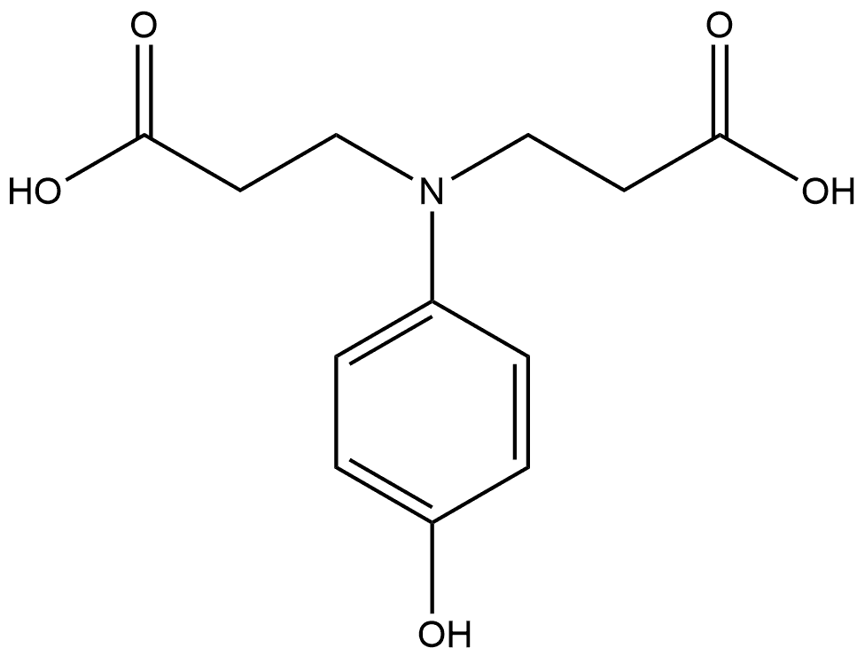 β-Alanine, N-(2-carboxyethyl)-N-(4-hydroxyphenyl)- 结构式