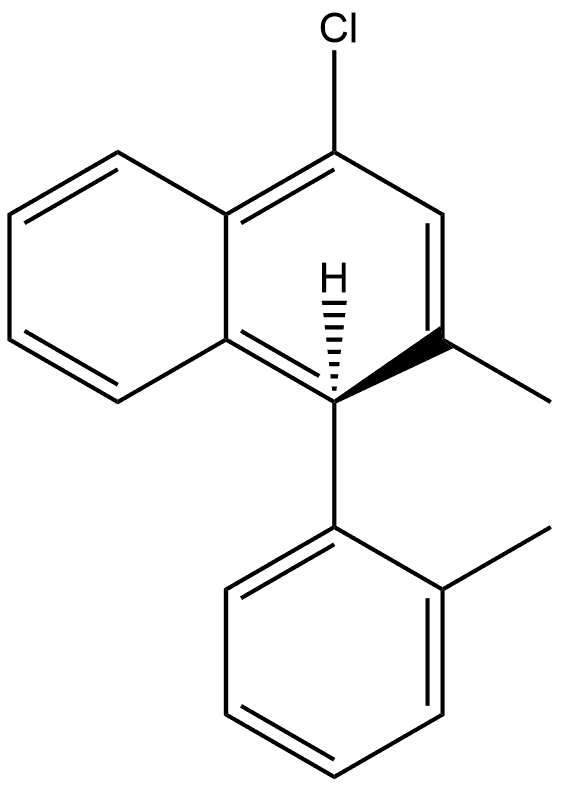 Naphthalene, 4-chloro-2-methyl-1-(2-methylphenyl)-, (1R)- 结构式