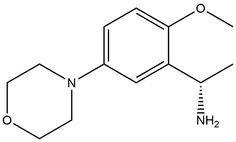 (S)-1-(2-甲氧基-5-吗啉代苯基)乙-1-胺 结构式