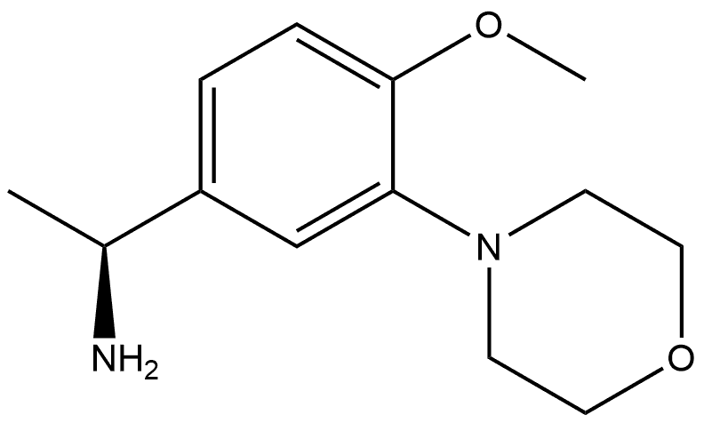 (S)-1-(4-甲氧基-3-吗啉代苯基)乙-1-胺 结构式