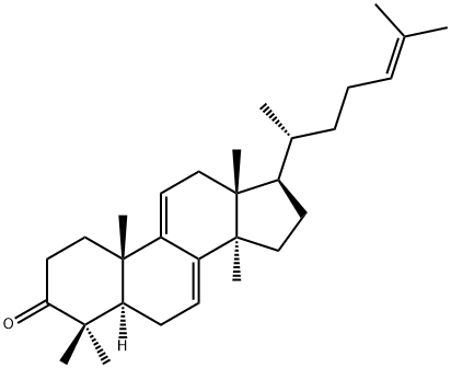 羊毛甾-7,9(11),24-三烯-3-酮 结构式