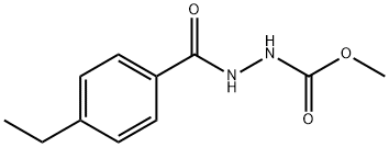 Hydrazinecarboxylic acid, 2-?(4-?ethylbenzoyl)?-?, methyl ester 结构式