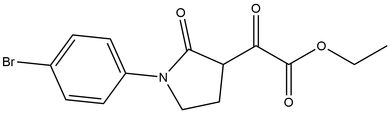 ethyl 2-[1-(4-bromophenyl)-2-oxopyrrolidin-3-yl]-2-oxoacetate 结构式