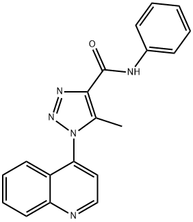 5-Methyl-N-phenyl-1-(quinolin-4-yl)-1H-1,2,3-triazole-4-carboxamide 结构式