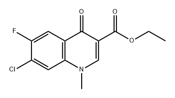 3-Quinolinecarboxylic acid, 7-chloro-6-fluoro-1,4-dihydro-1-methyl-4-oxo-, ethyl ester 结构式