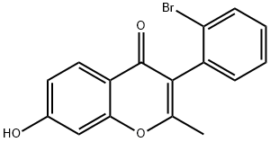 3-(2-Bromophenyl)-7-hydroxy-2-methyl-4H-chromen-4-one 结构式