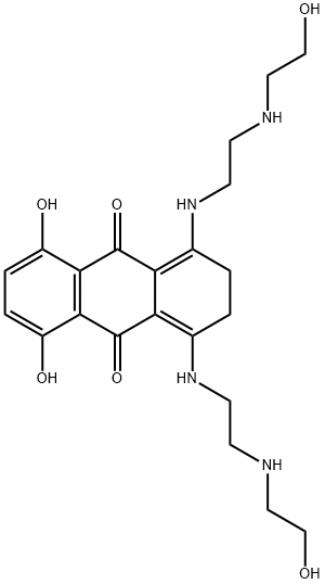 2,3-二氢-5,8-二羟基-1,4-双[[2-[(2-羟基乙基)氨基]乙基]氨基]-9,10-蒽醌 结构式