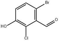 Benzaldehyde, 6-bromo-2-chloro-3-hydroxy- 结构式